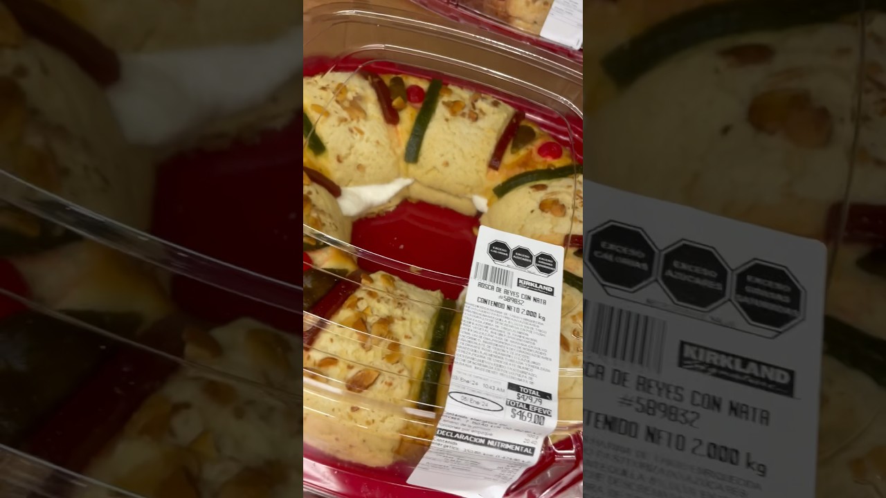 Rosca rellena de nata en #costco #roscadereyes 👑