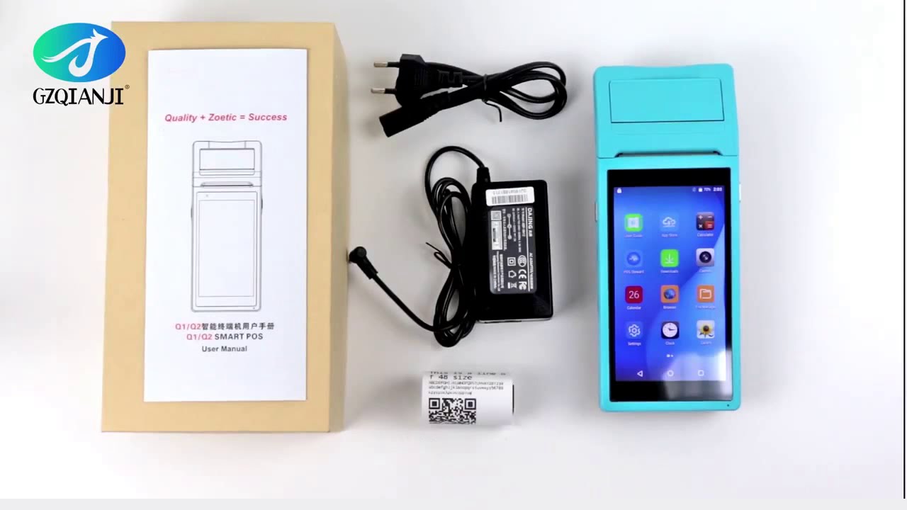 Android Wifi POS PDA Terminal 1D Bar code Scanner Reader Printer Receipt Bluetooth Rugged handheld