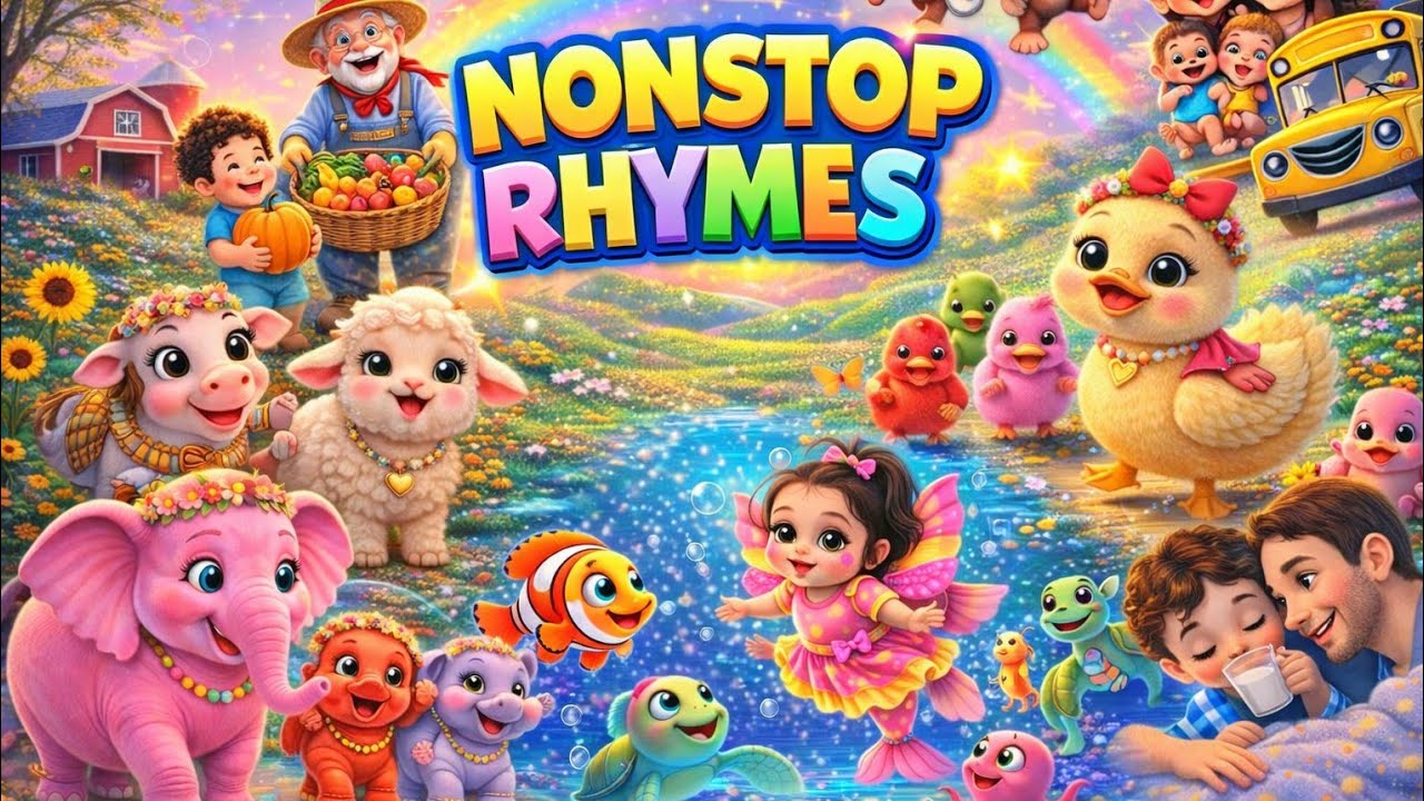 Old MacDonald + Five Little Monkeys + Johny Johny |#Nonstopnurseryrhymes| Kidsetu|#English cartoon 