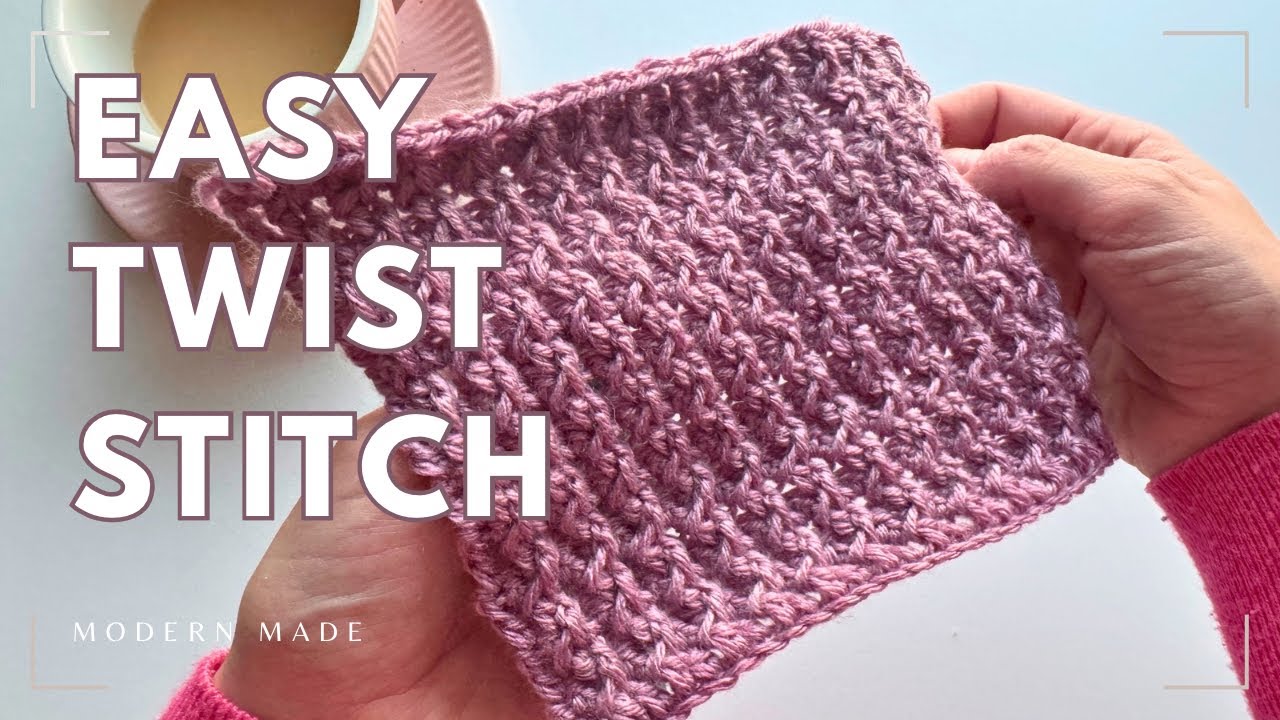 How to Crochet The Easy Twist Stitch (just single crochet, double crochet, and front post doubles!)