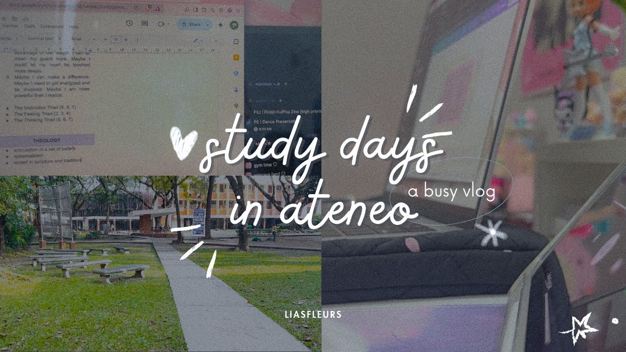 study days, an ateneo vlog ━ studying, projects, going to the gym, eats | lia's life 🫧
