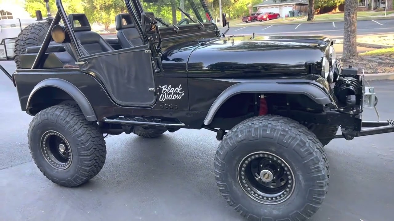 Jeep CJ5 on 1 tons, Black Widow