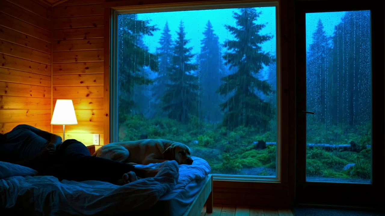 Midnight Rain & Calm Piano 🎶  No ads