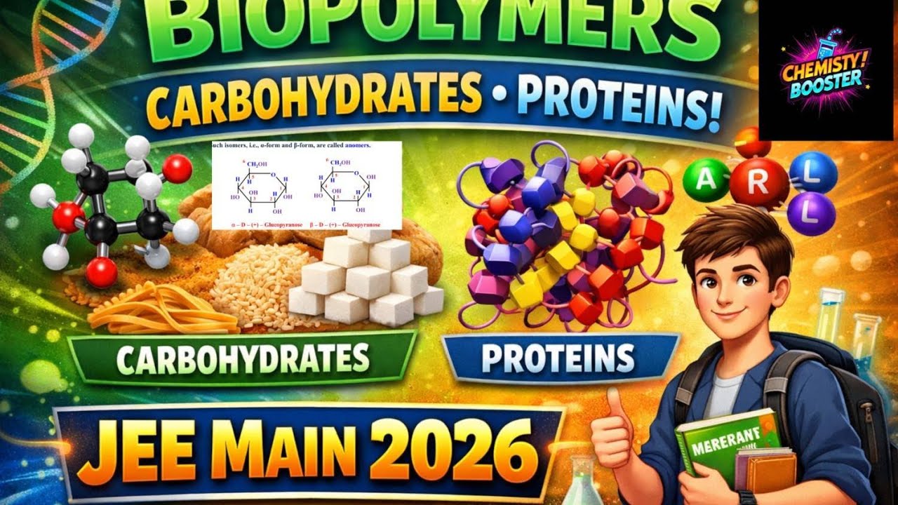 🔥 JEE Main 2026 Chemistry – Last Moment Revision | LIVE with Dr. Manjari Sharma I Biomolecules I