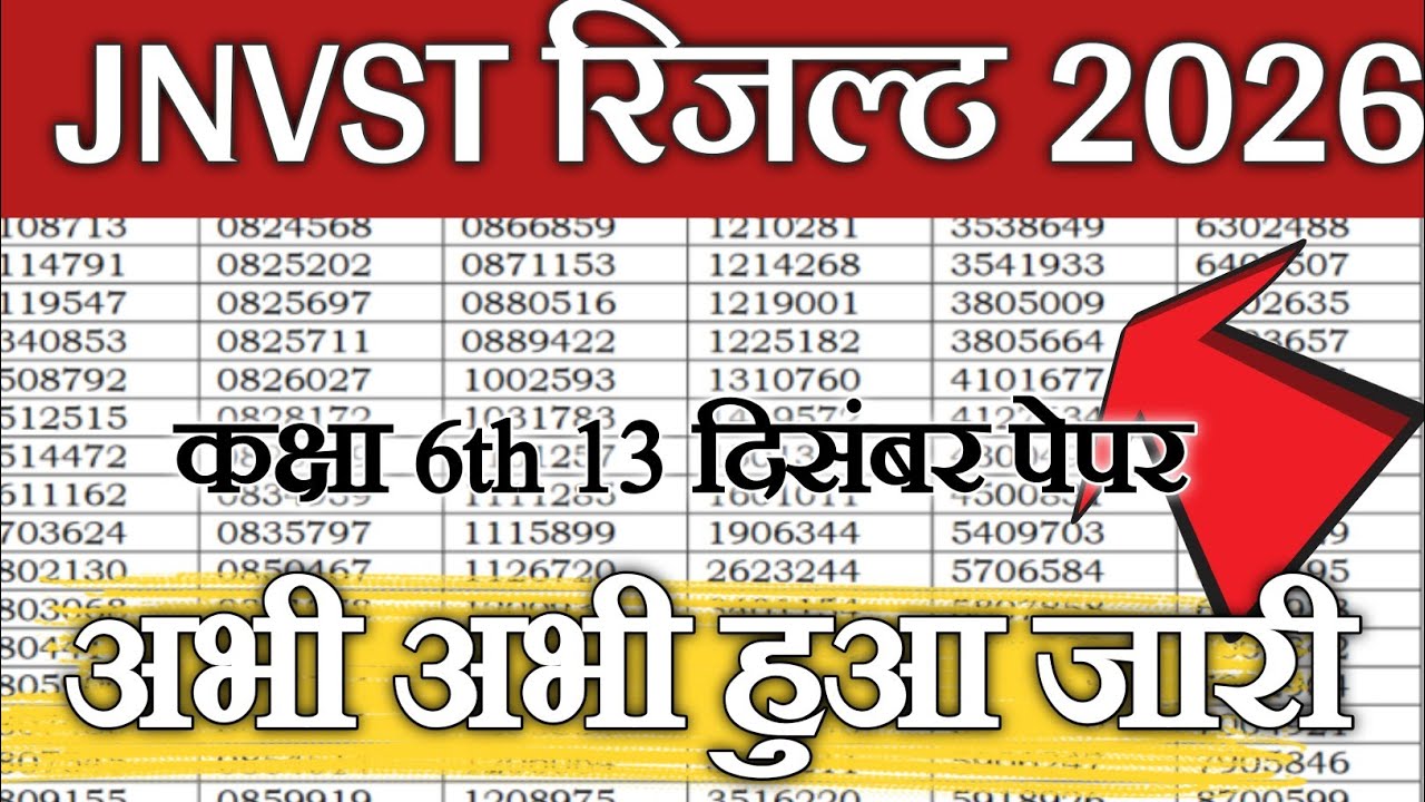 कक्षा 6 रिजल्ट Date? Navodaya class 6 result date 2026| Jnvst 2026 class 6th result date| 