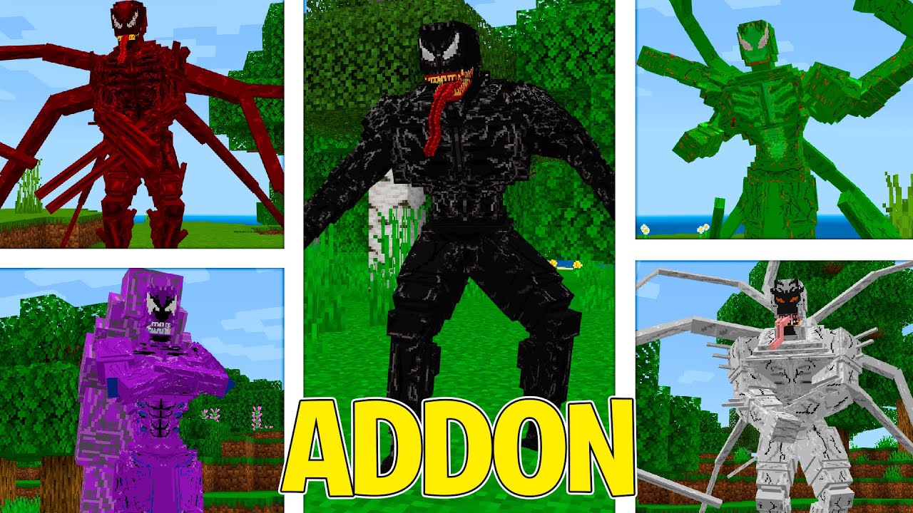 *NOVO* ADDON DO VENOM E OS SYMBIONTES NO MINECRAFT &lsaquo;&lsaquo; P3DRU &rsaquo;&rsaquo;
