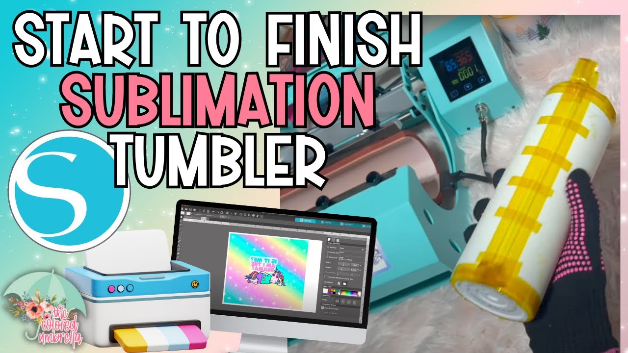 How to create a sublimation wrap for a  20oz Skinny in Silhouette plus print and press tutorial