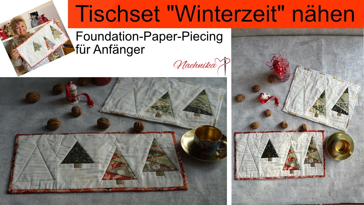 Tischset, Tischläufer, Kissen...kannst du mit dieser Technik nähen