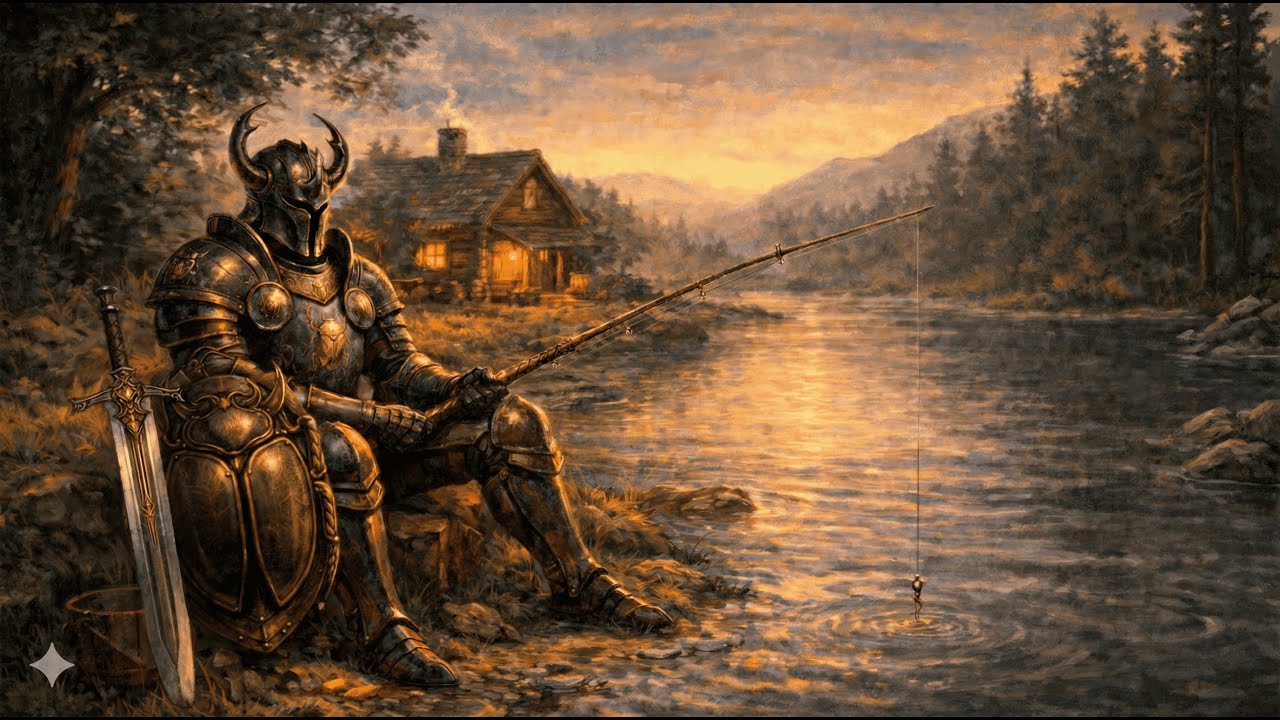 Medieval Lofi 🌿 Knight Fishing by the Lake | Relaxing Music for Study & Focus