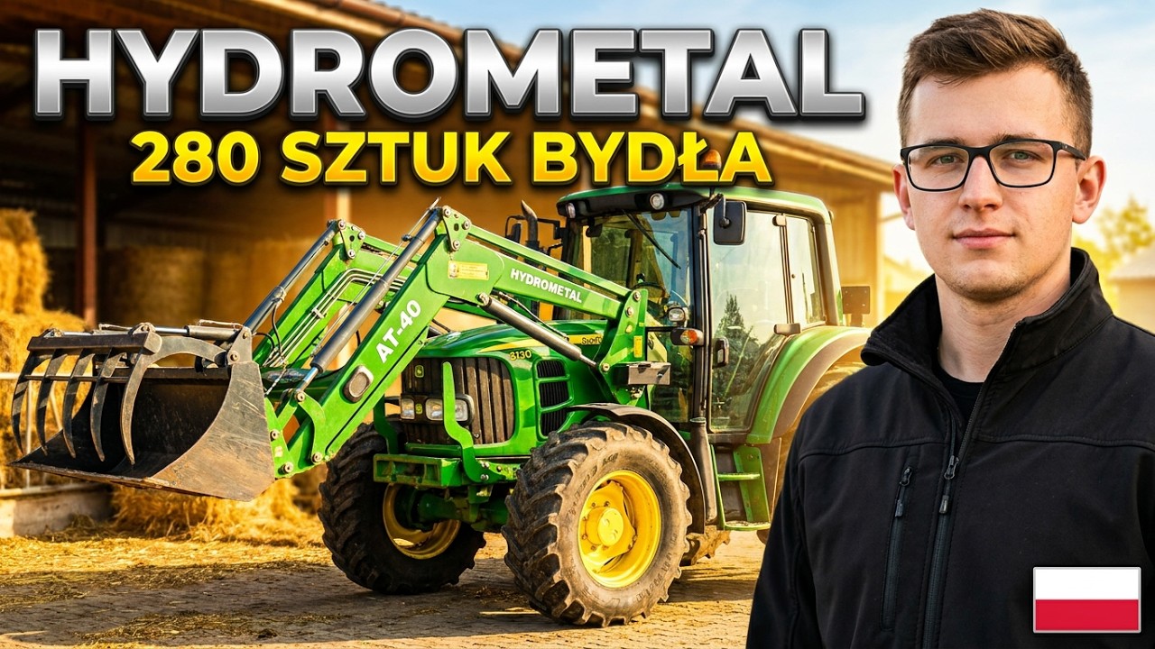 Hodowla 280 sztuk bydła 👉 Ładowacz Hydrometal AT-40 🇵🇱🤓