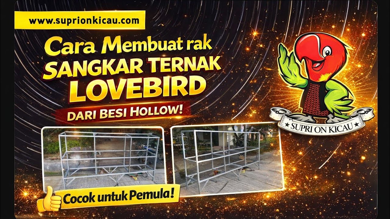 Cara Membuat Rak Sangkar Ternak Lovebird Dari Bahan Besi Hollow