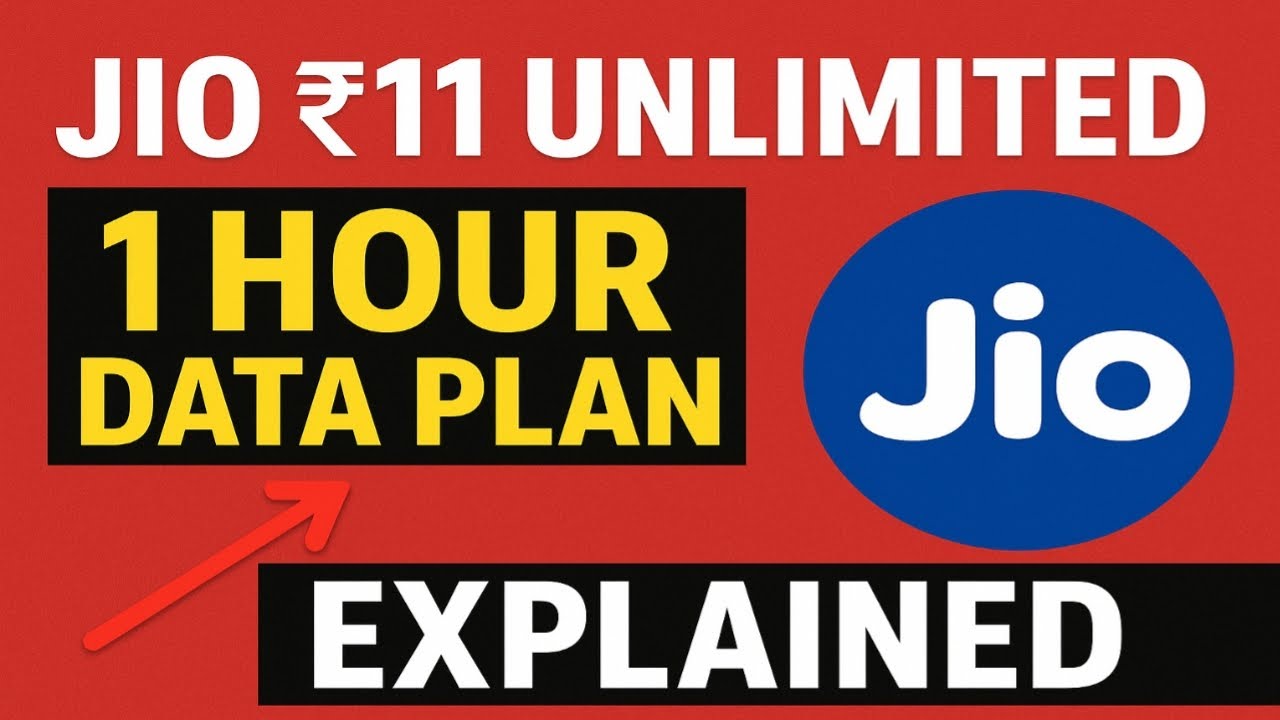Jio ₹11 Unlimited 1 Hour Data Pack Full Details | Best Short-Time Data Plan?@Techmakanyt