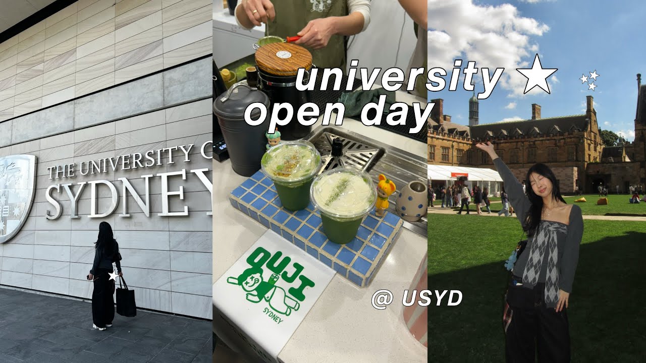 usyd open day ☁️ prettiest uni in sydney, matcha, lectures, meeting friends