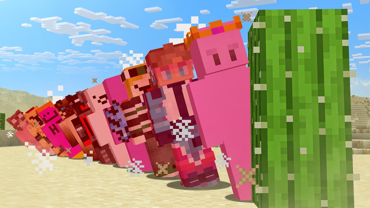 10 YouTubers Share 1 Heart in Minecraft