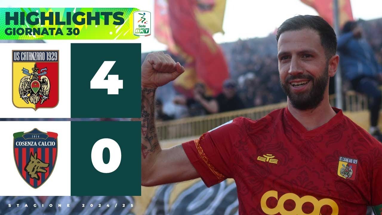 Catanzaro-Cosenza 4-0 | IEMMELLO POMPETTI BONINI e COULIBALY calano il poker | HIGHLIGHTS Serie BKT
