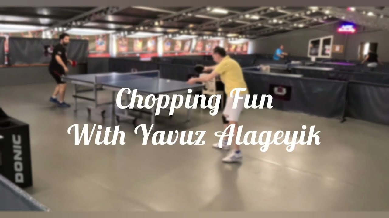 Long Pips Backhand Chop + Forehand Carry Defense Practice with Yavuz Alageyik
