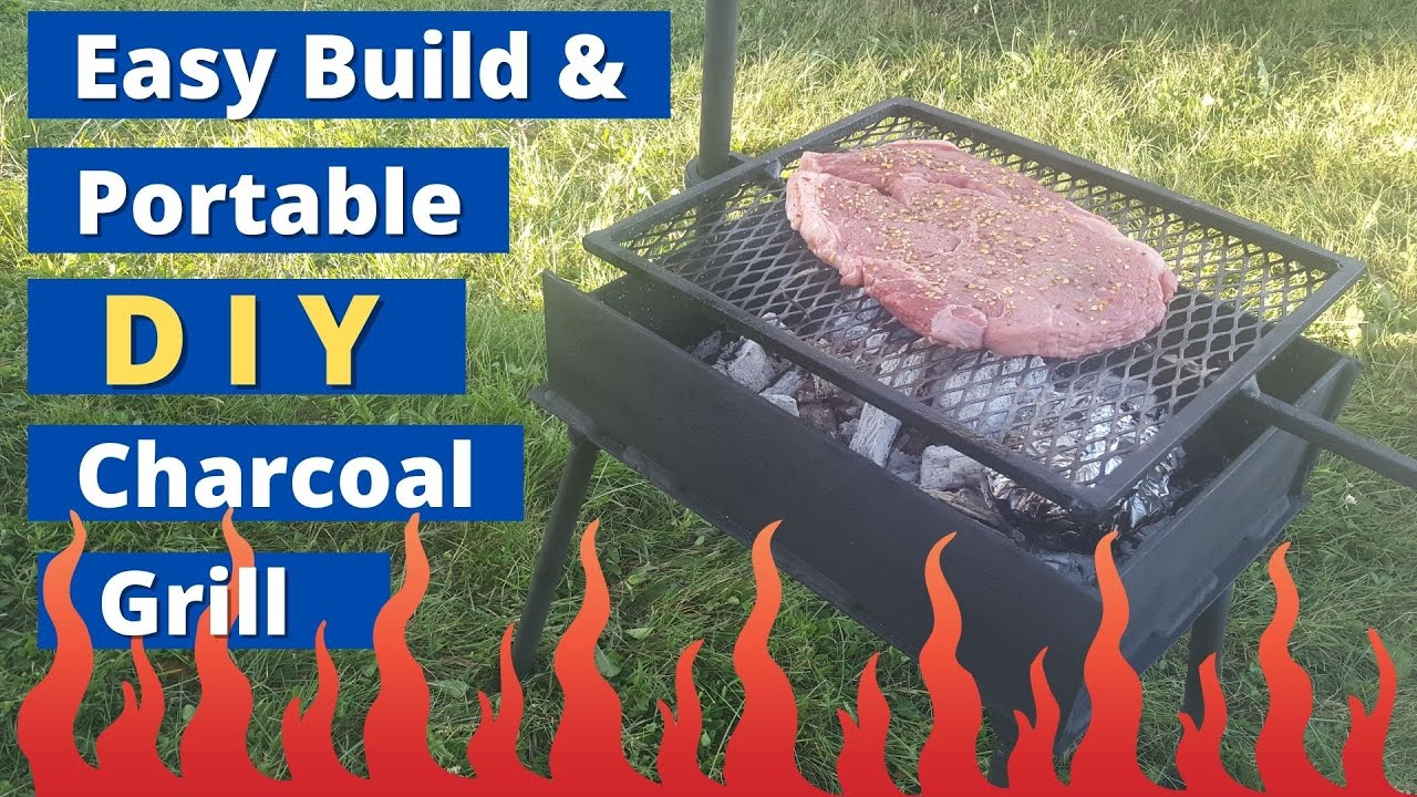 DIY Easy Build Portable Wood And Charcoal Barbecue Grill!!!
