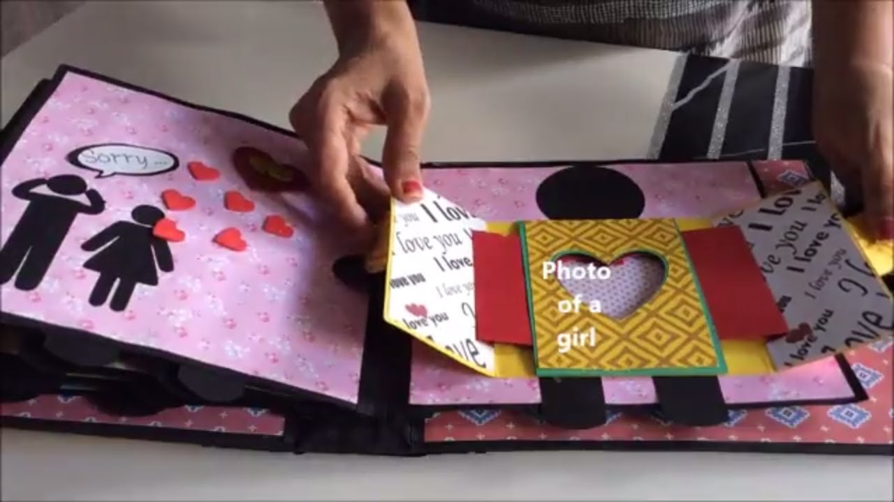 Cute love story scrapbook/Cute love scrapbook/ Scrapbook Ideas/Love scrapbook for a girl friend