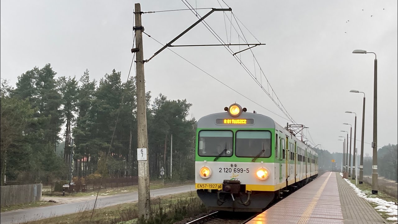 Przejazd EN57-1927 R61 (Ostrołęka - Tłuszcz) na odcinku Jarzębia Łąka - Tłuszcz