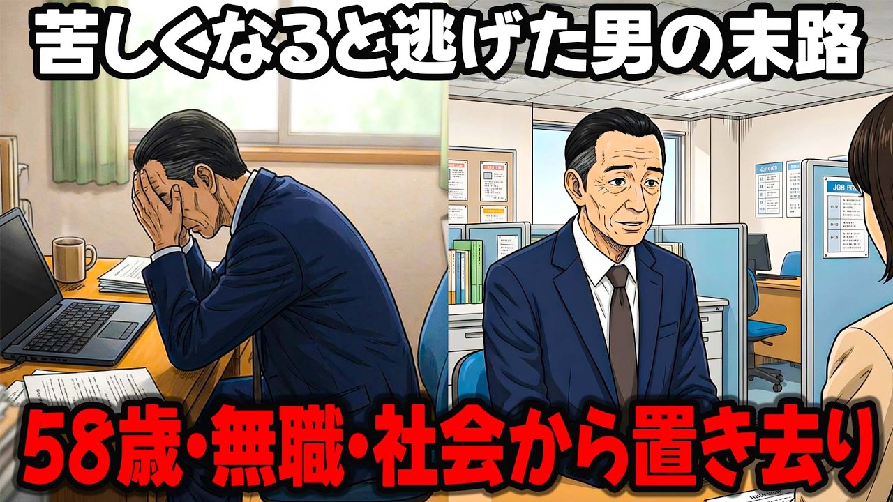 【漫画】何度も仕事を辞めた58歳が気づいたこと｜逃げることの本当のコスト