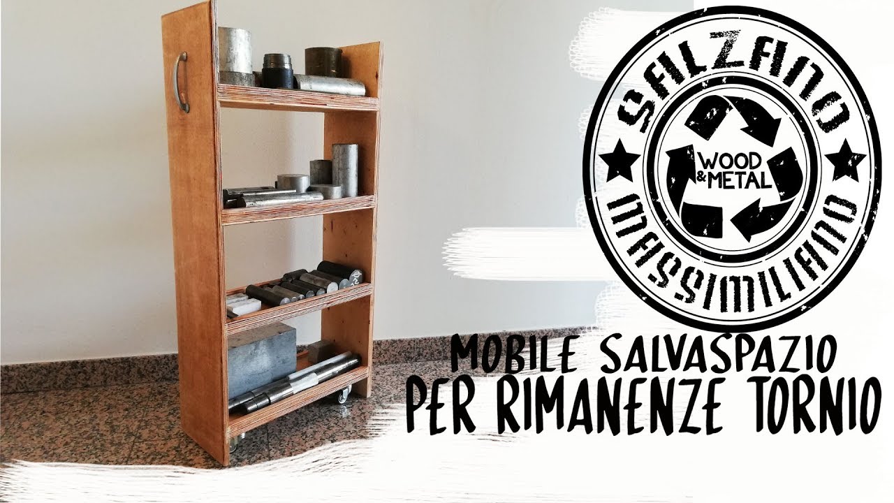 Mobile Salvaspazio per Rimanenze Tornio-Fai da Te-(Space-Saving Cabinet For Waste)#18