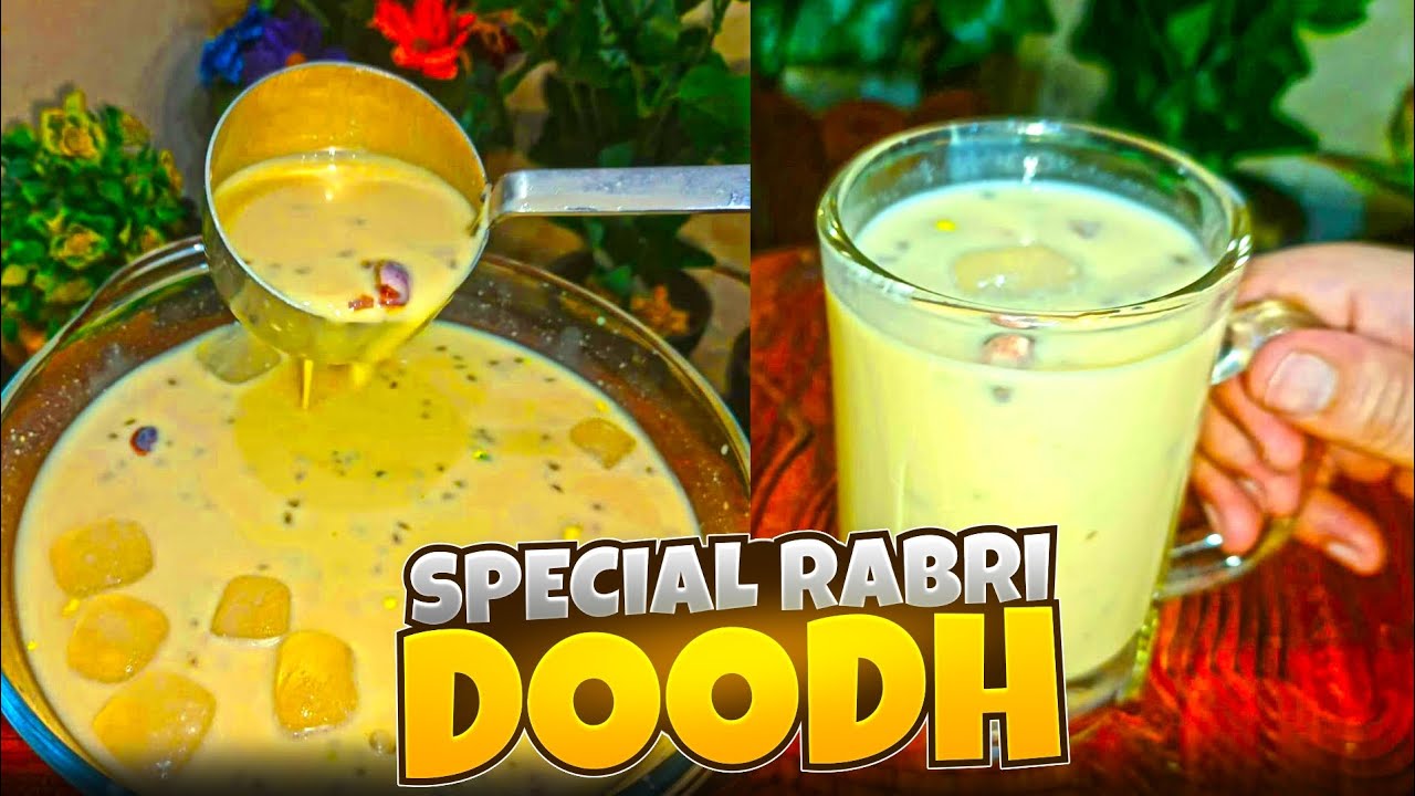 REFRESHING RABRI MALAI DOODH RECIPE | BY COOKING WITH LUBNA