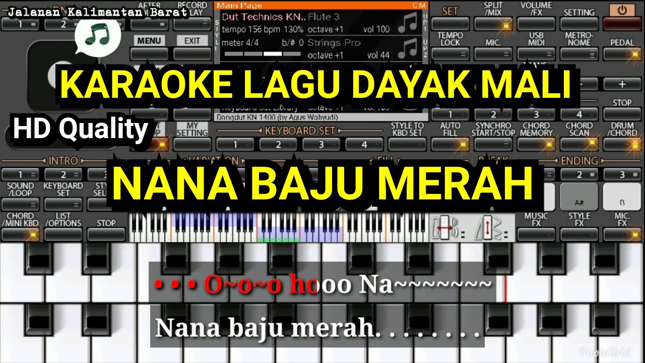 Karaoke Lagu Dayak mali || Nana baju merah || Lagu Dayak Mali