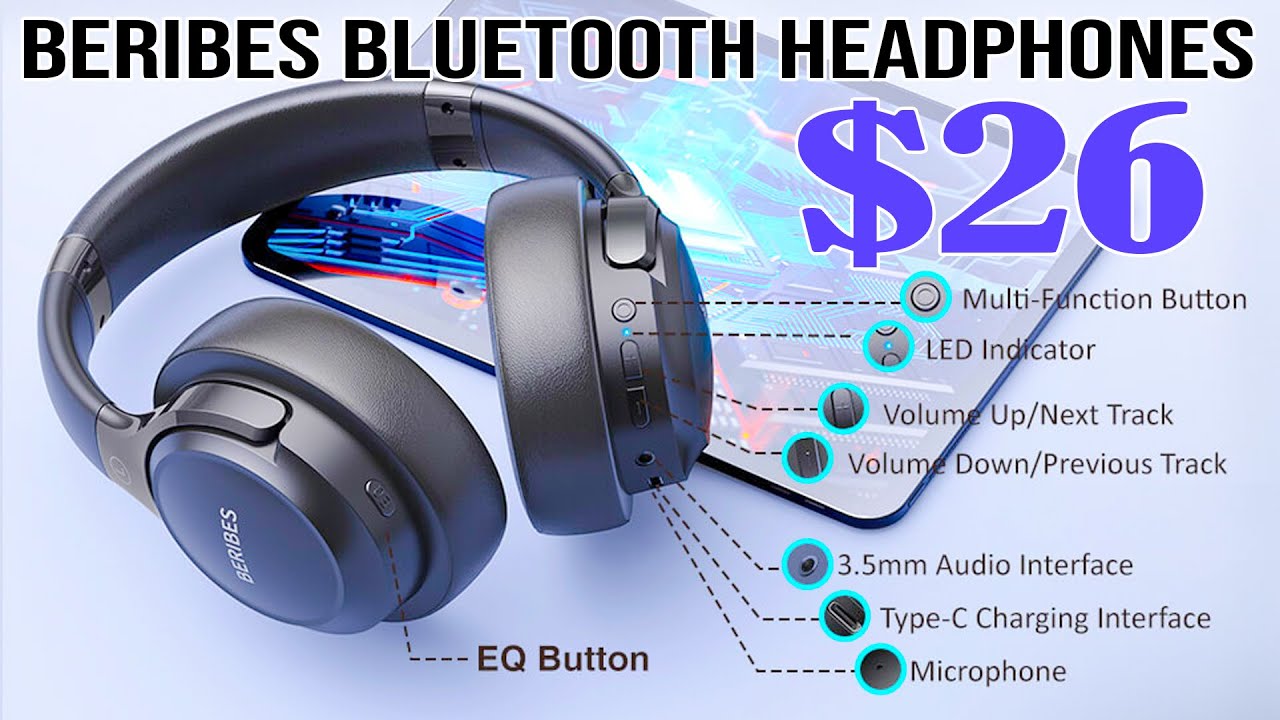 BERIBES Bluetooth Headphones Over Ear