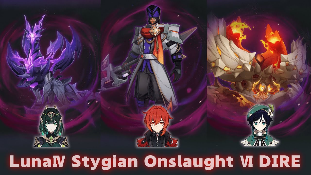 LunaⅣ 幽境の激戦Ⅵ アルティメット ネフェル-ディルック-ウェンティ軸 / 6.3 Stygian Onslaught Lv6 Dire Nefer, Diluc, Venti