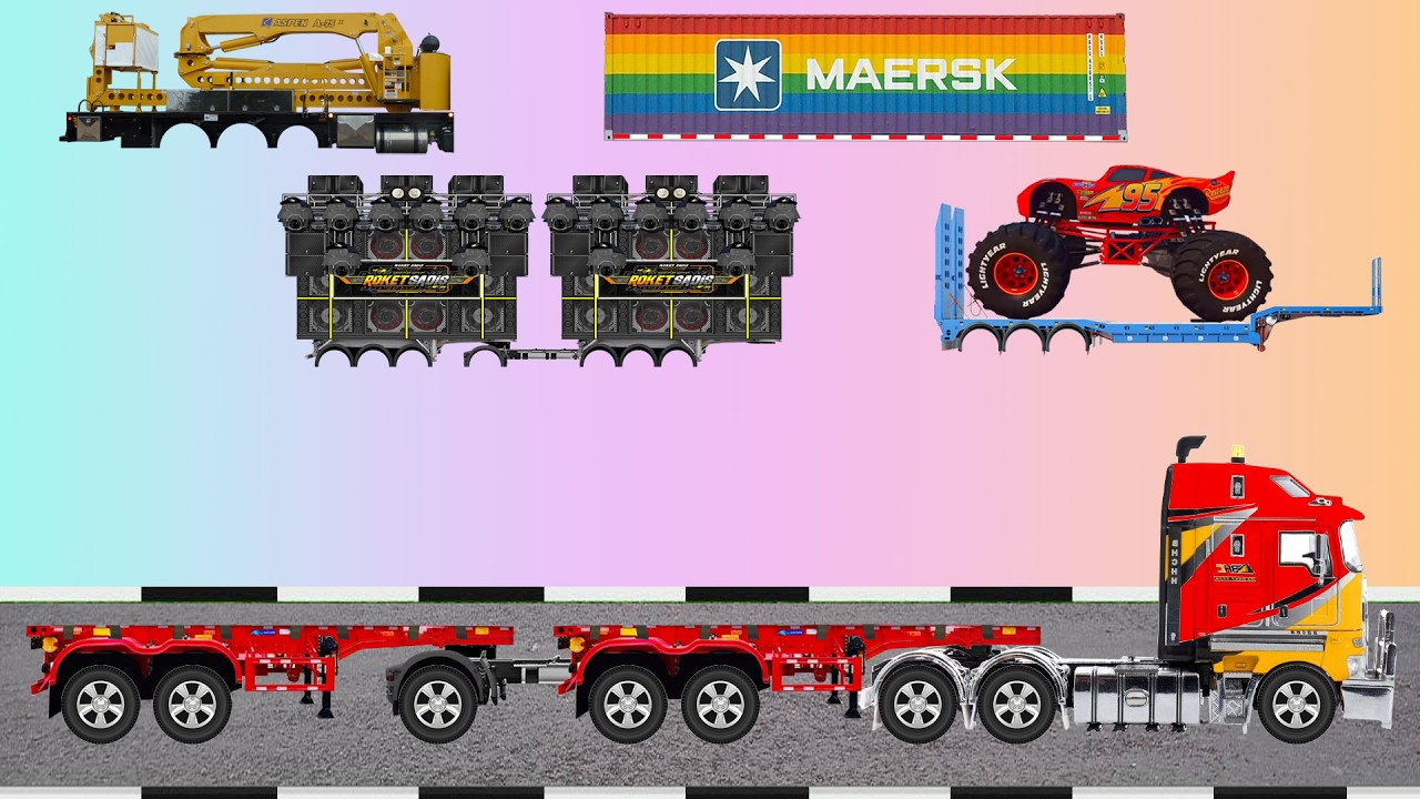 Menebak Gambar Karoseri Truk Panjang Dengan Benar, Carrier Car, Mobile Crane, Bottom Dump Truk