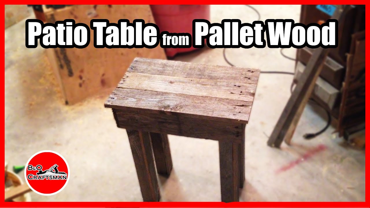 Patio Table from Pallet Wood