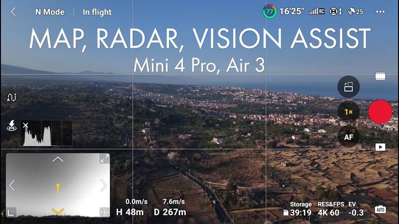 DJI Mini 4 Pro and Air 3 - Vision Assist, Map and Radar View