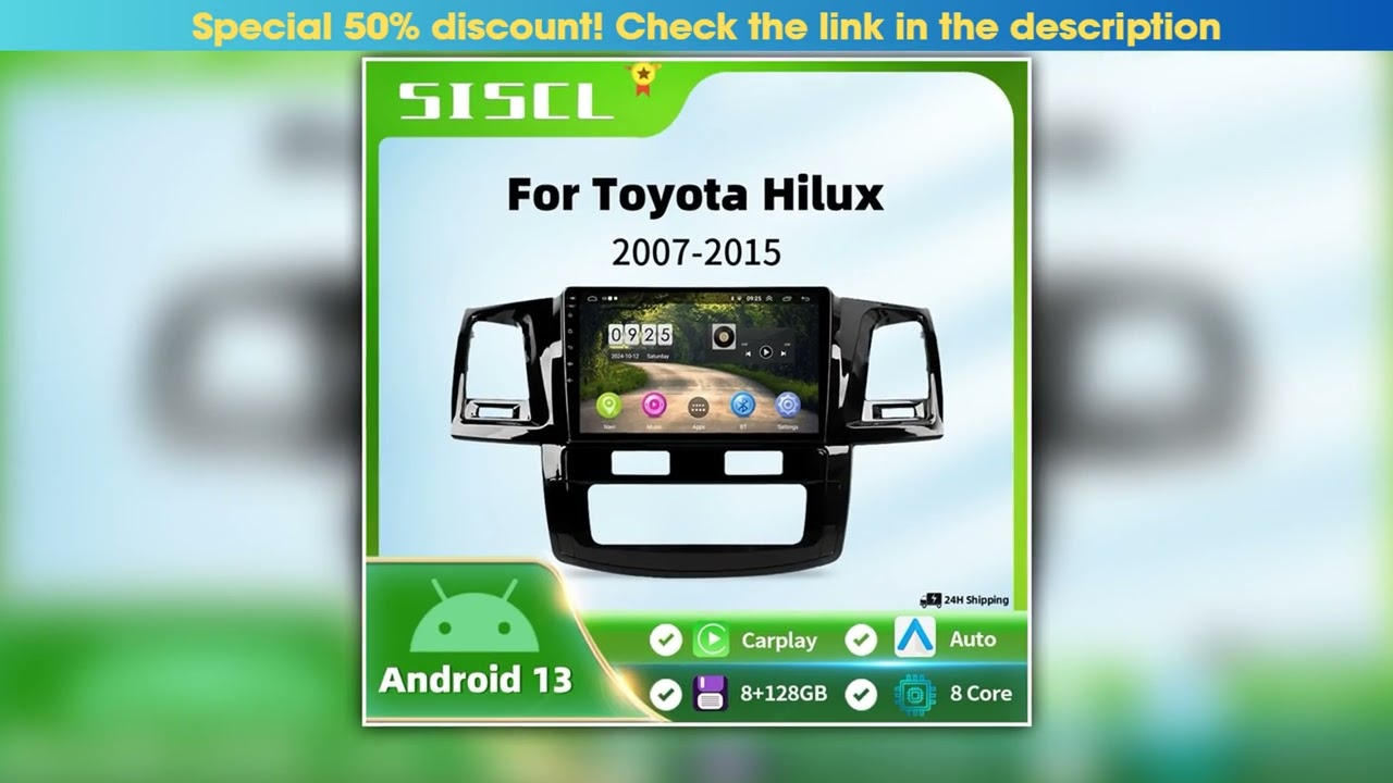 Unboxing SISCL 2Din Android 13 Car Radio For Toyota Fortuner Hilux MT 2007 2008 2012 2014 2015