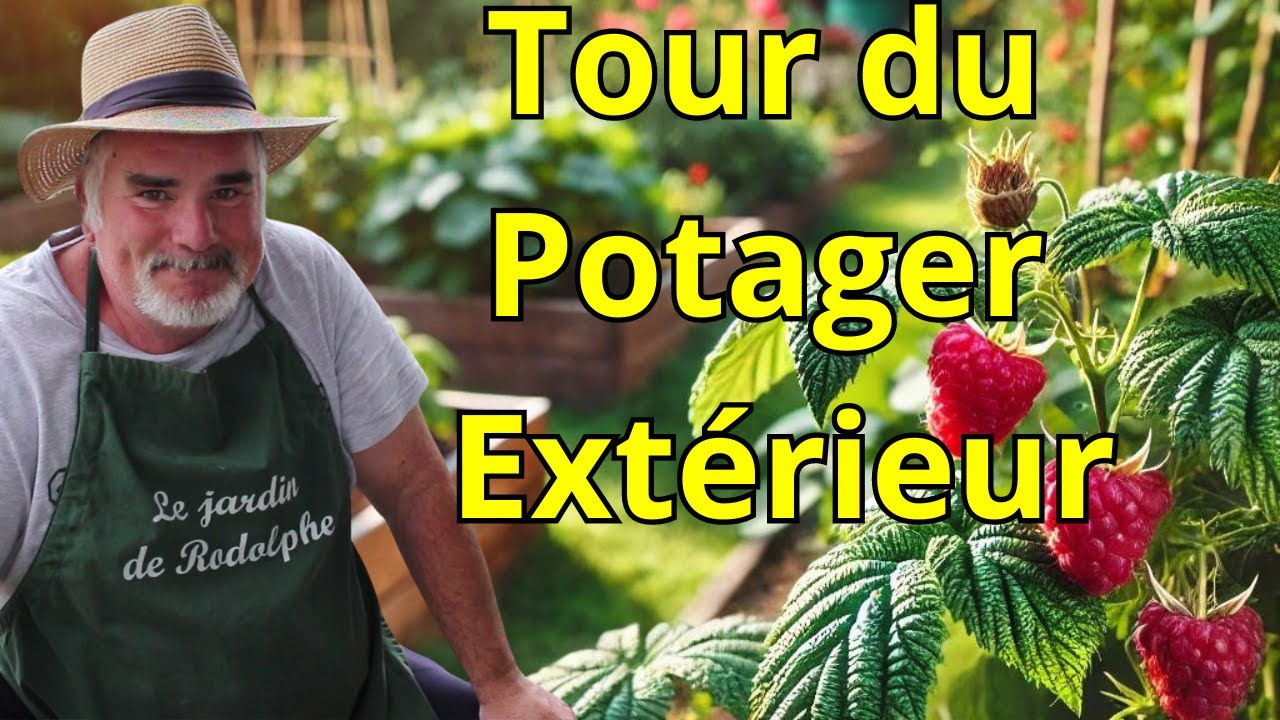 Tour complet du potager extérieur : Bilan des aubergines, poivrons, radis et framboisiers