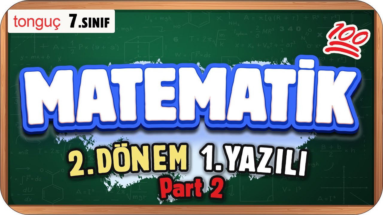 7.Sınıf Matematik 2.Dönem 1.Yazılıya Hazırlık 👉🏻 PART 2 📑 