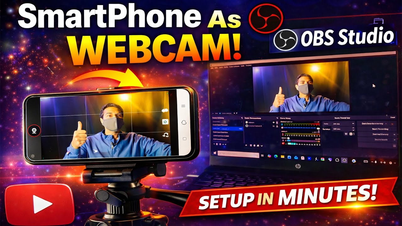 How to Use your Smartphone as 4k Webcam for FREE - DroidCam OBS