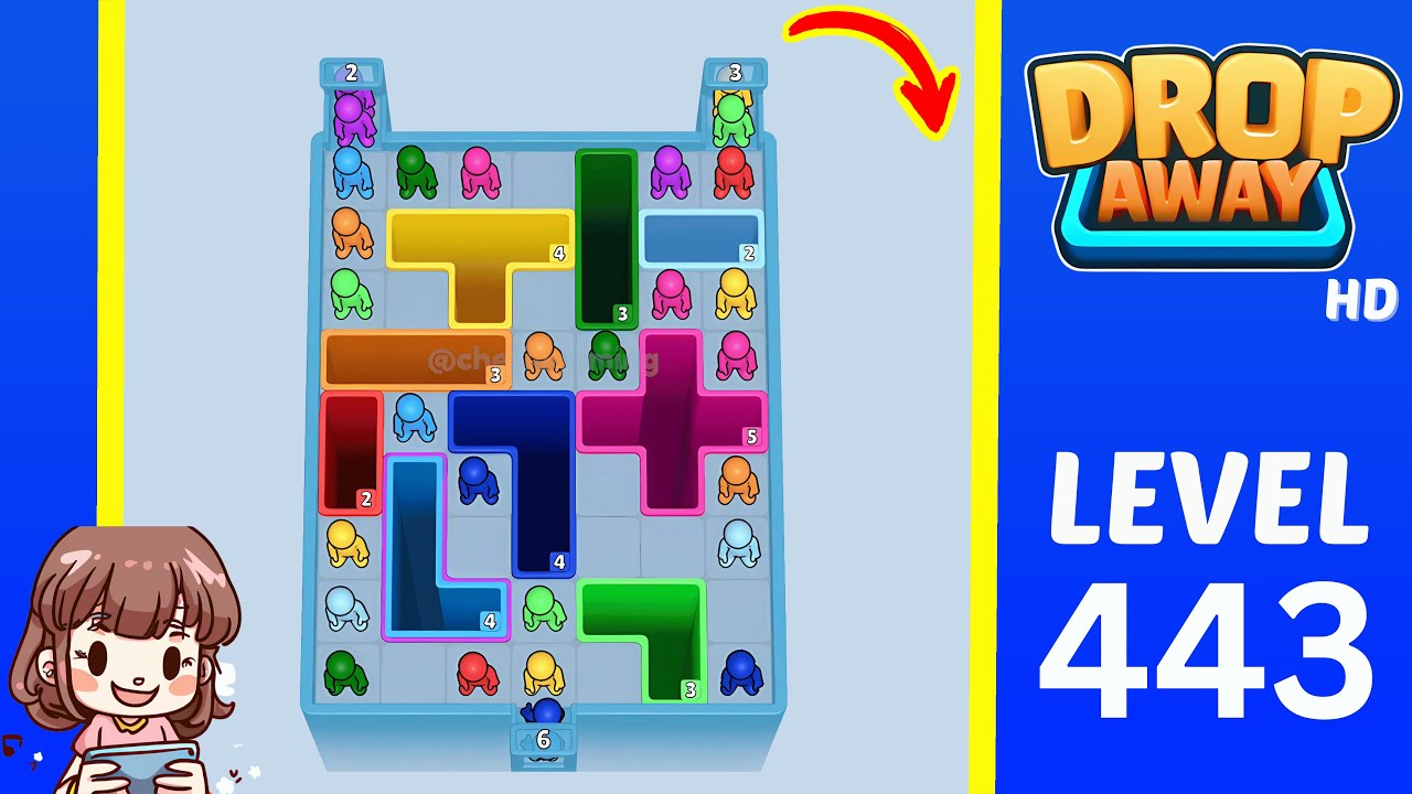 Drop Away Level 443 Solution Walkthrough