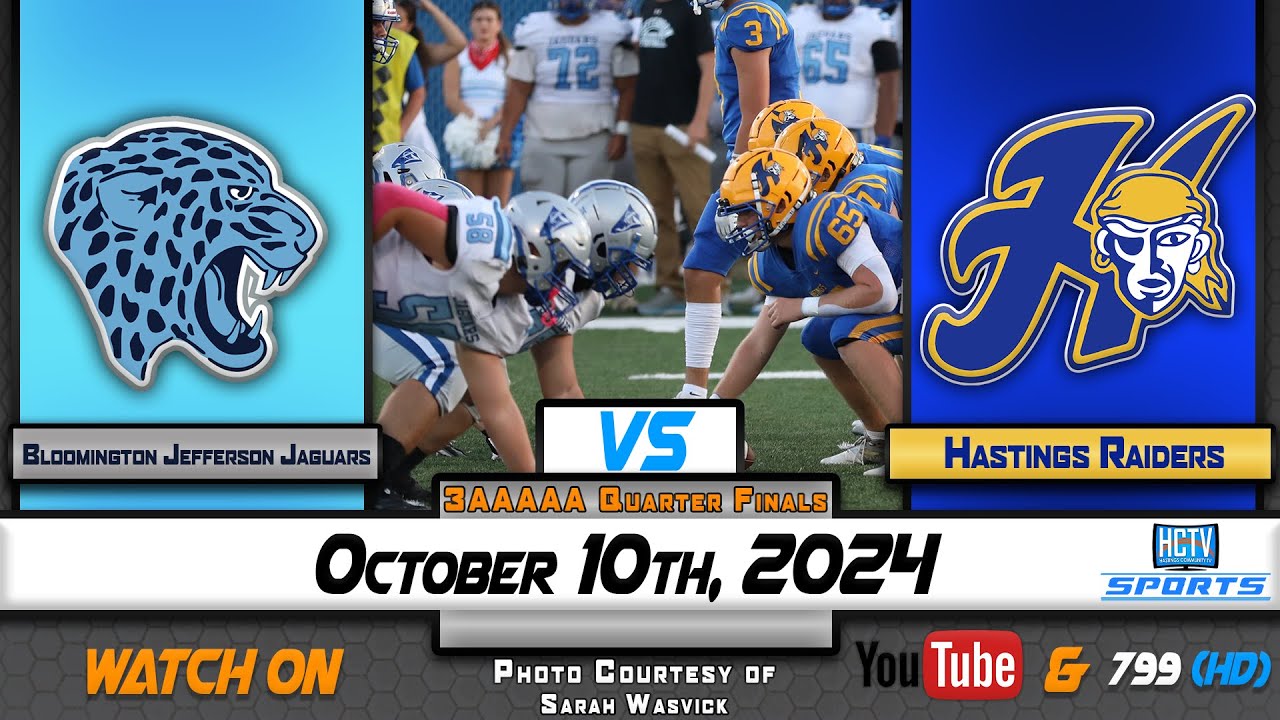 HCTV SPORTS: Hastings Football vs Bloomington Jefferson | 3AAAAA Quarter Finals | 10.22.24