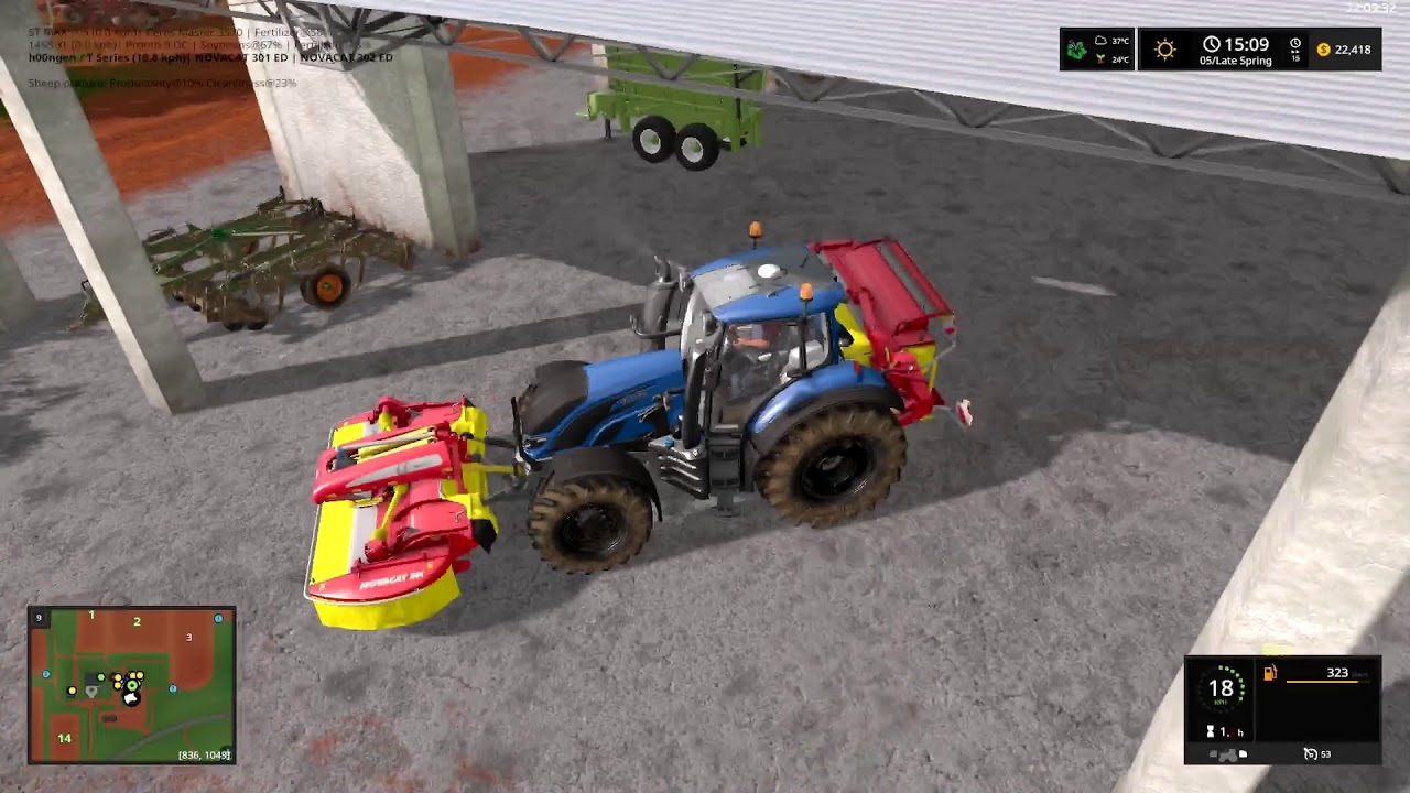 FS17 Platinum Edition Timelapse 2 (Estancia Lapacho) - Spring planting and baling!