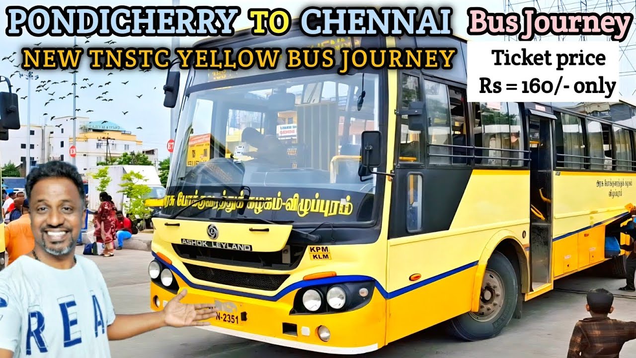 Puducherry To Chennai TNSTC Yellow color bus vlog||Travelling in luxury bus||Travelwithmax||🚌🚌🚍🚍😎😎