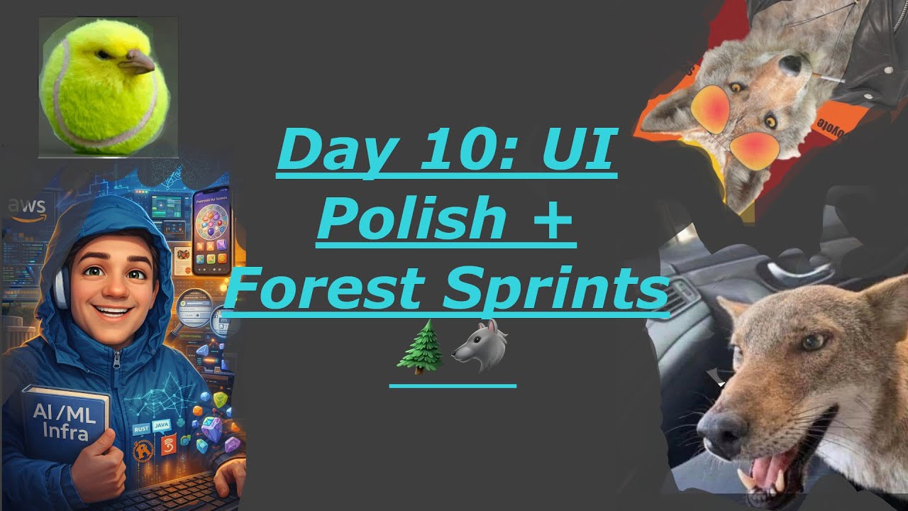 Day 10: UI Perfection & The Midnight Forest Run 🌲🐺