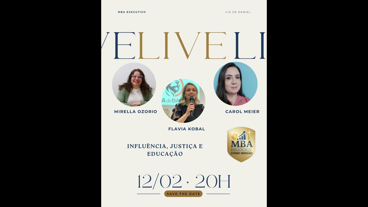 Live - Influência, Justiça e Eduacação. Como influenciar a Sociedade através da sua Profissão.