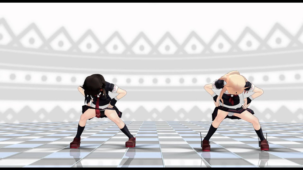 【MMD】[艦これ] おこちゃま戦争 夕立改二＆時雨改二[ぽんぷ長式]