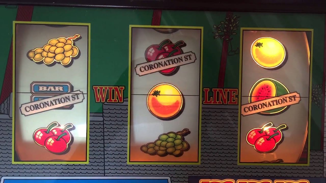 Coronation Street Maygay Fruit Machine 5p play £8 jackpot gameplay