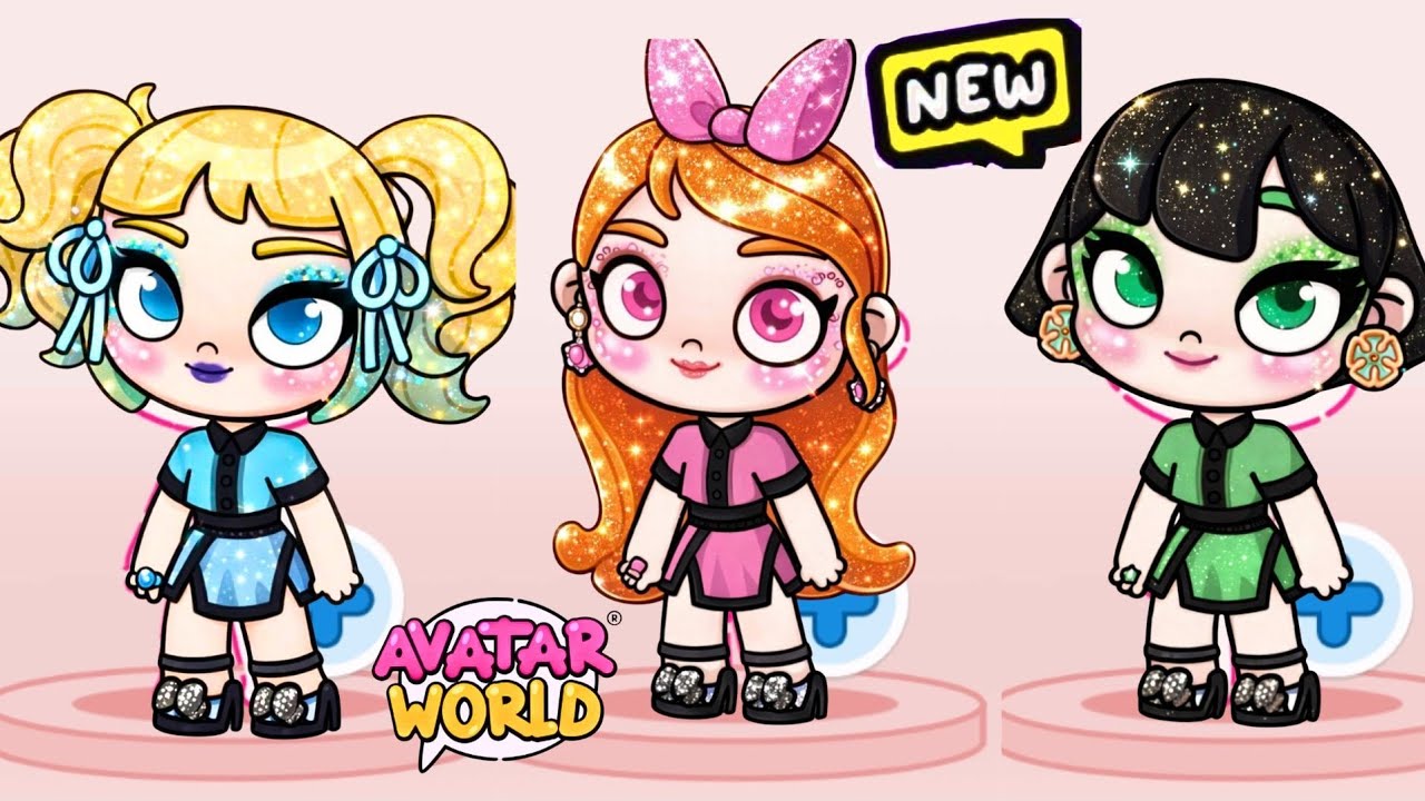 What do the characters of Powerpuff Girls look like in Avatar World 😍🤩🥰#avatarworld #avatarpazu 