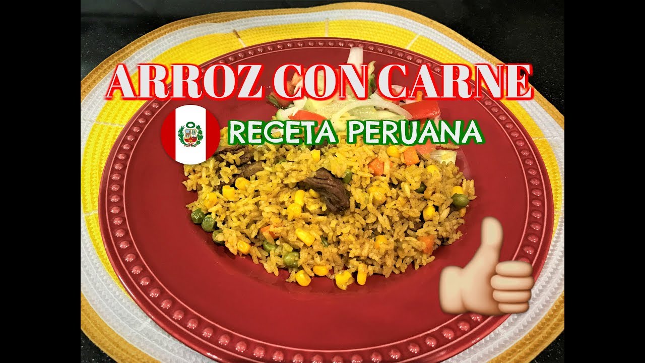 ARROZ CON CARNE | RECETA PERUANA