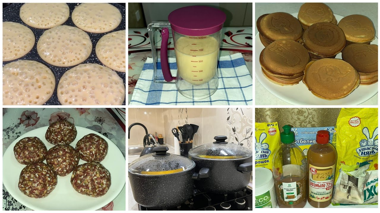 My daughter-in-law is cooking.Yeni aldığım tavada pankek bişirdim.Gəlinimin bişirdikləri.
