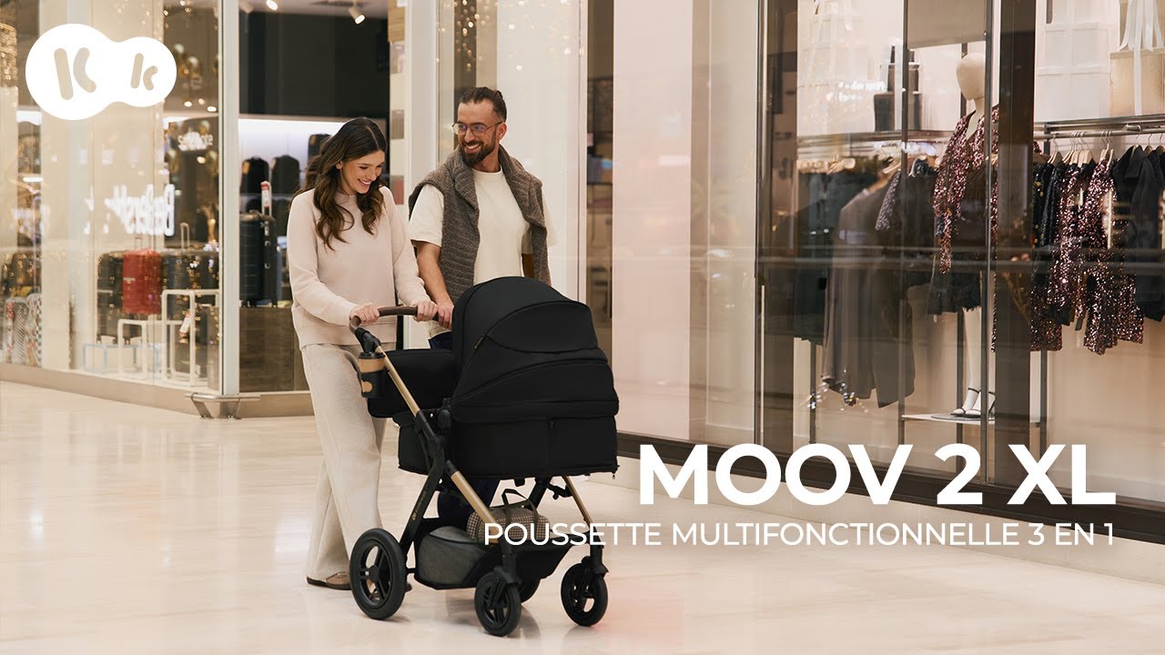 Kinderkraft MOOV 2 XL &ndash; poussette combin&eacute;e | grande nacelle, ventilation panoramique