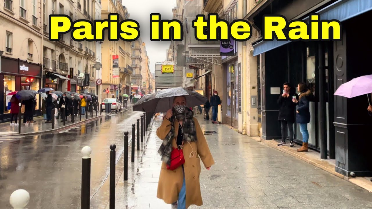 【HDR】Walking tour in Paris in a rainy day - Passage Vivienne - Passage Choiseul 🚶
