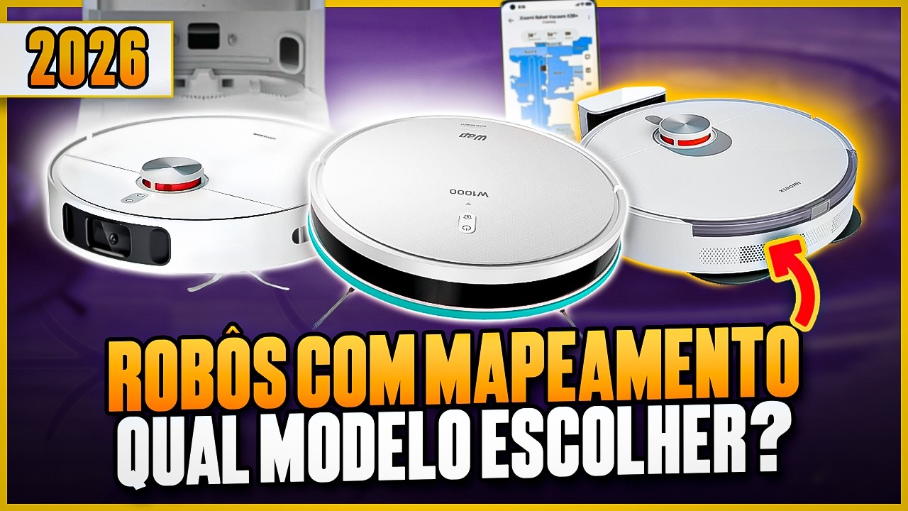 MELHORES ROBÔS ASPIRADORES COM MAPEAMENTO para Comprar em 2026! Top 3 Mais Vendidos - Robô Aspirador